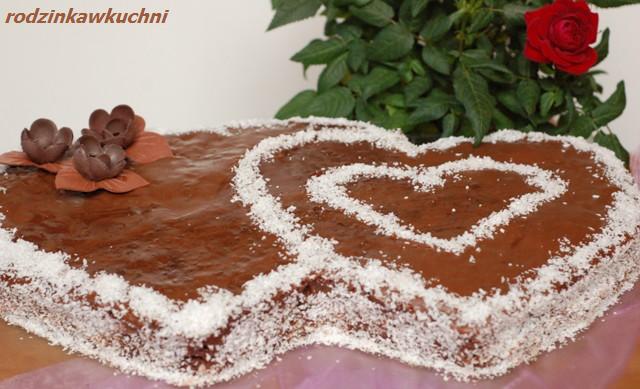 Walentynkowy torcik tiramisu_ciasto czekoladowe_ciasto z kremem